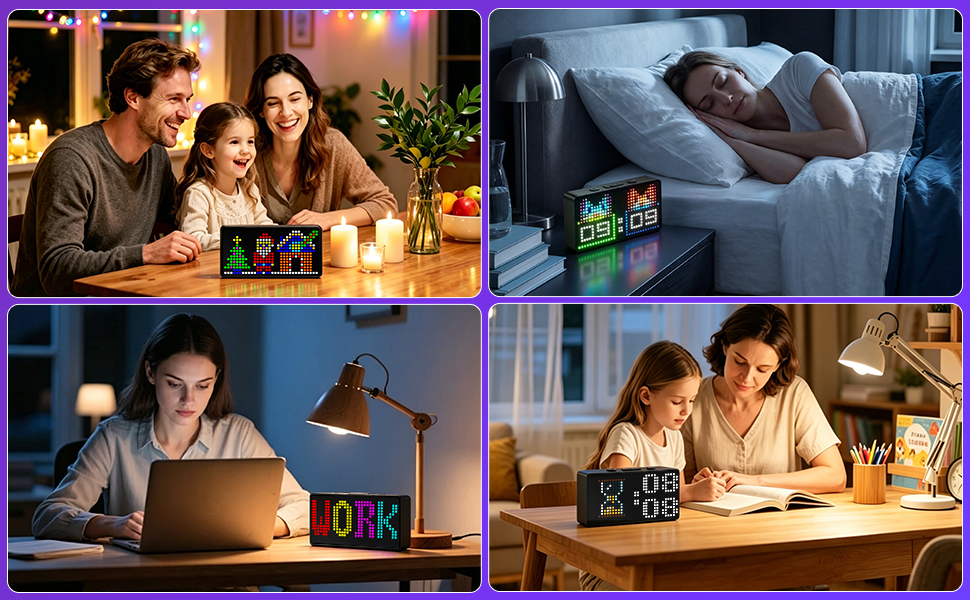 Pixel clock lifestyle scenes
